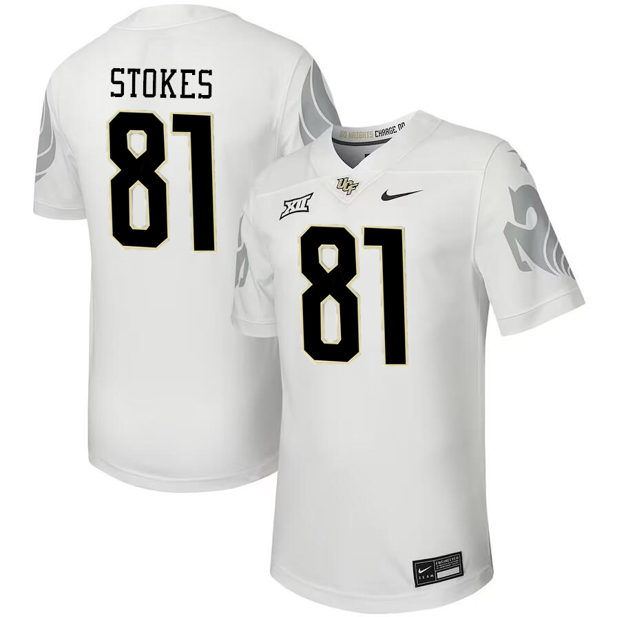 Men #81 Kason Stokes UCF Knights Big 12 Conference College Football Jerseys Stitched-Black